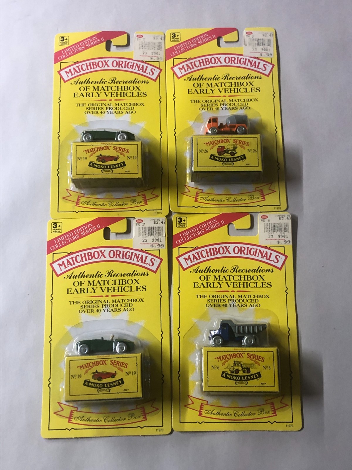 MATCHBOX  ORIGINAL ,  1993-Series II,  Lot of 4     (M1775)