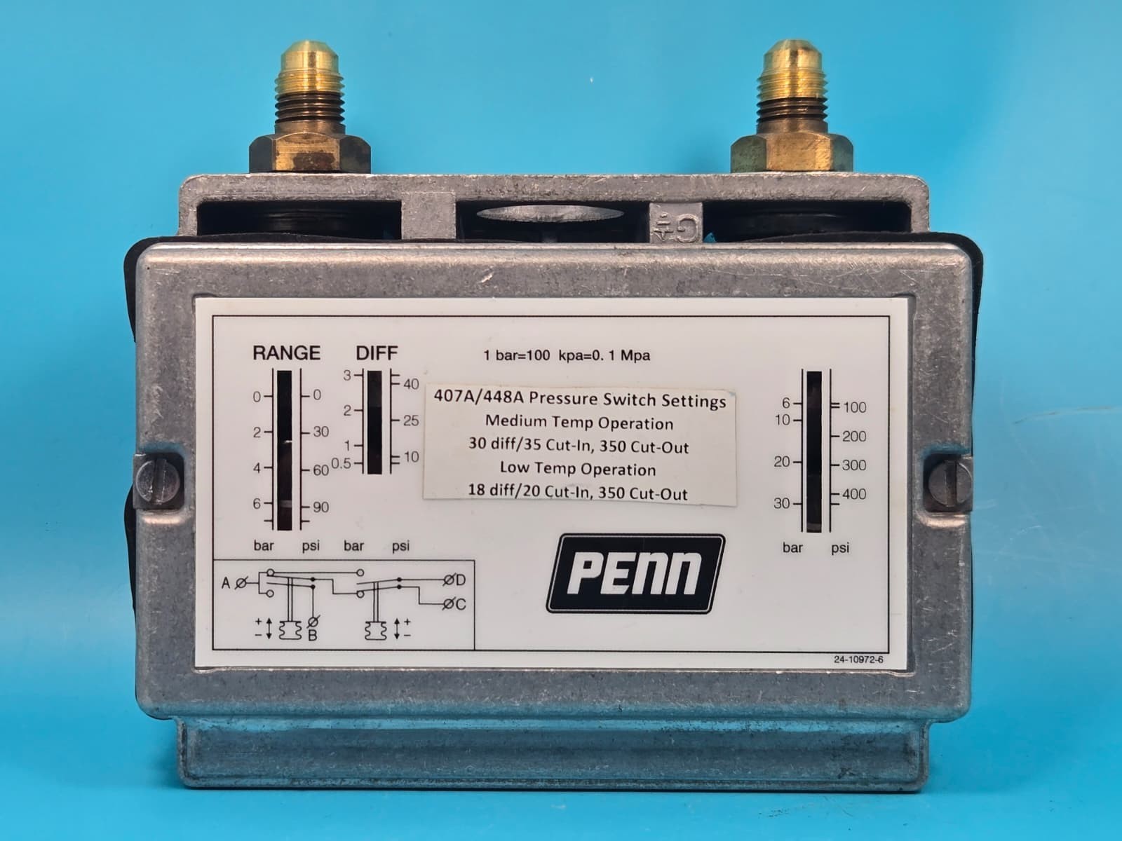 PENN Johnson Controls P78LCA-13000C Dual Pressure Control