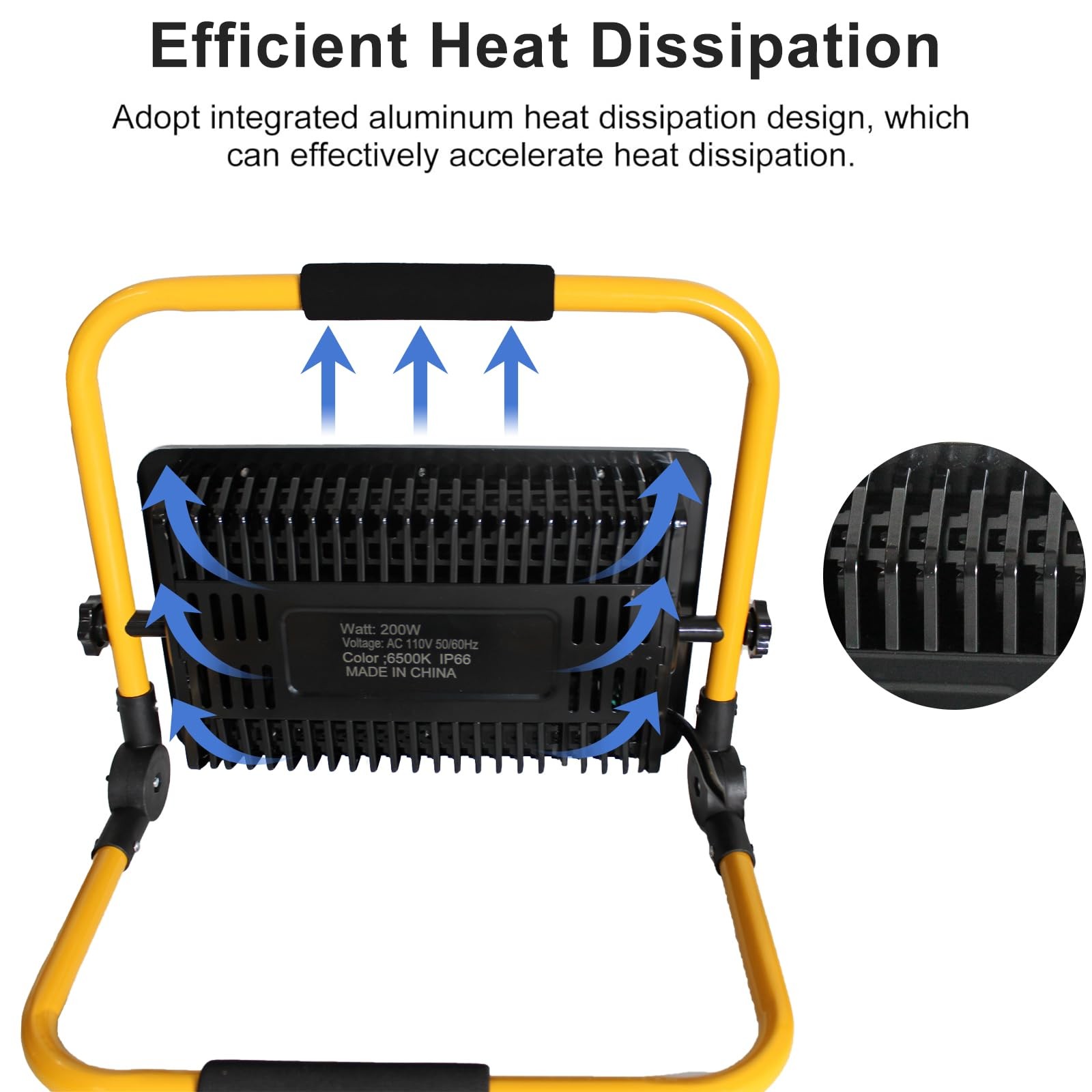 200W LED Work Light, 20000LM 6500K Work Lights on Stand, Portable Work Light,...