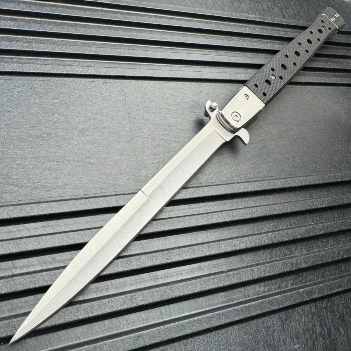 13" STEC Silver Spring Assisted Tactical Folding Pocket Knife Blade G10