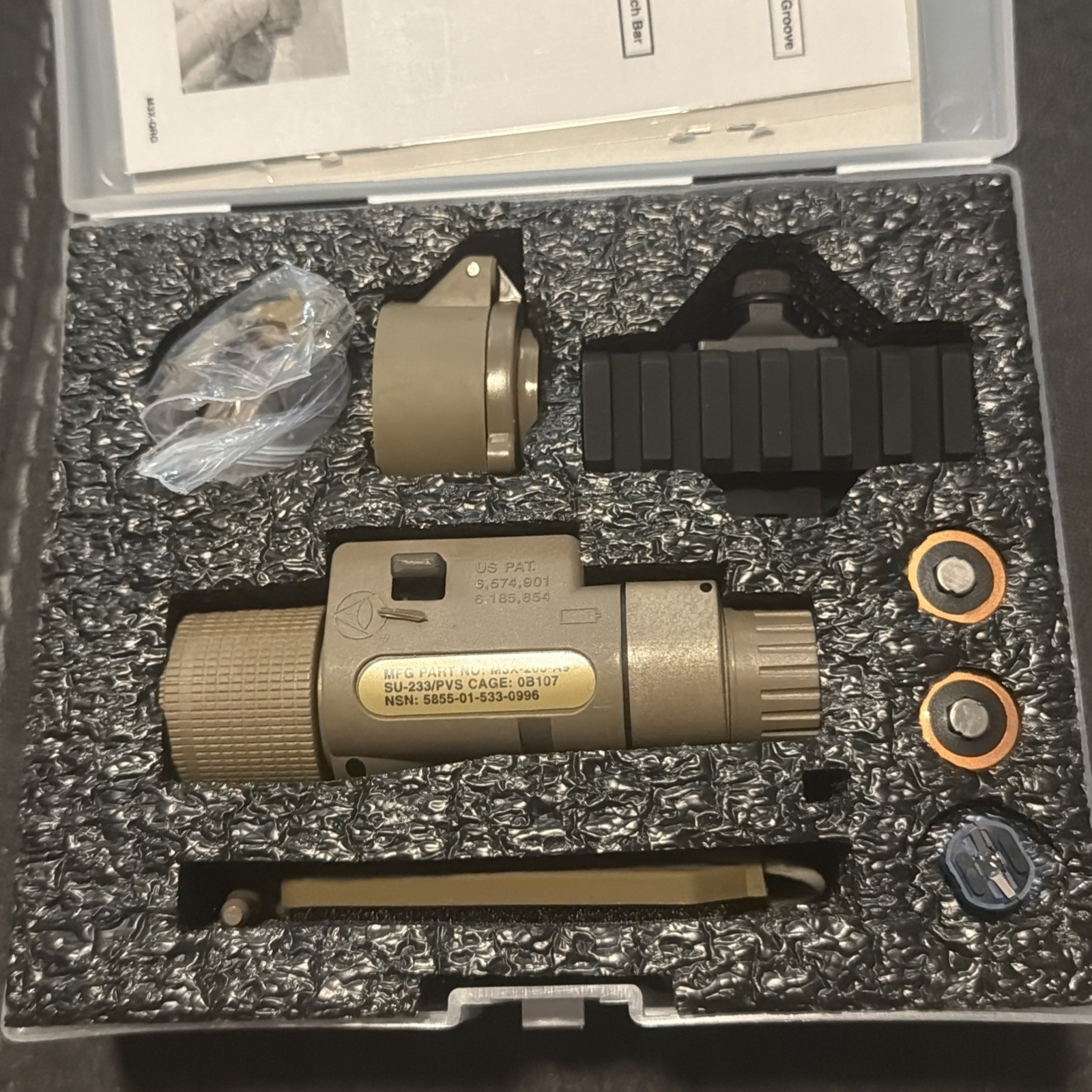 Insight M3X Tactical Illuminator Flashlight 1913 Picatinny FDE SU233