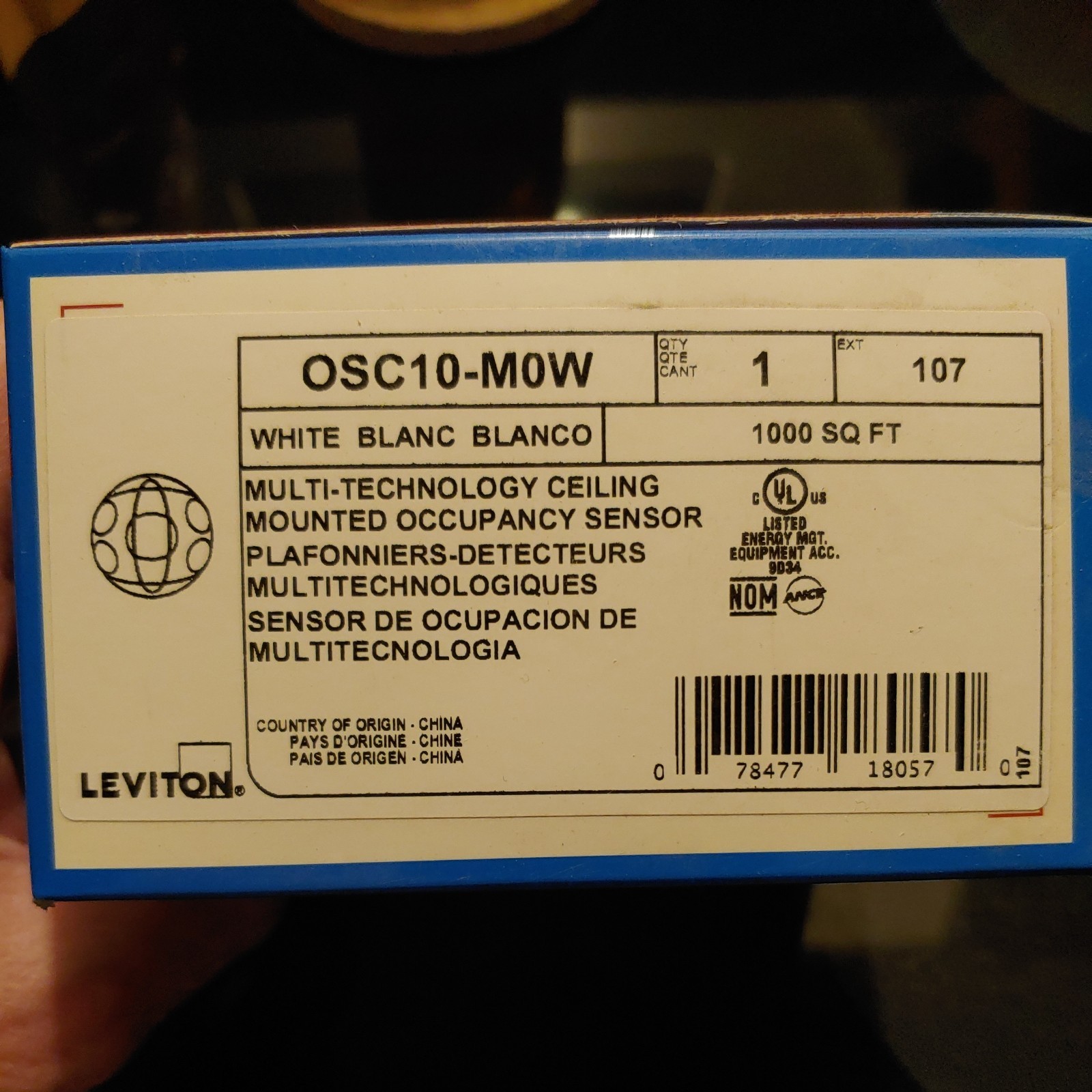 Leviton OSC10-MOW Ceiling Occupancy Sensor