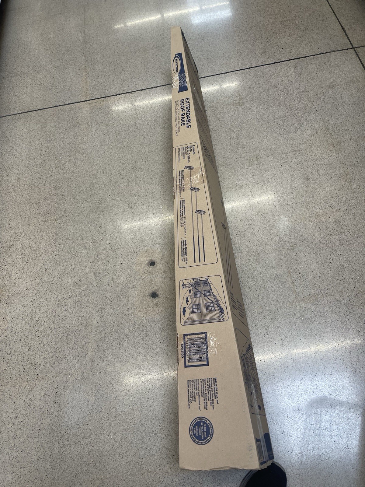 Suncast Telescoping Roof Rake 20ft 11 1/4 In Adjustable Multitool Rake