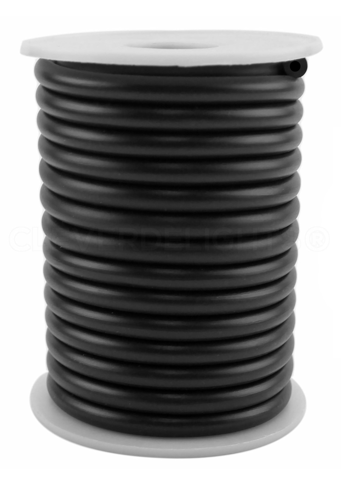 5-Ft Black Hollow Rubber Cord 1/4" OD x 1/8" ID Tube for Sealing Gaskets