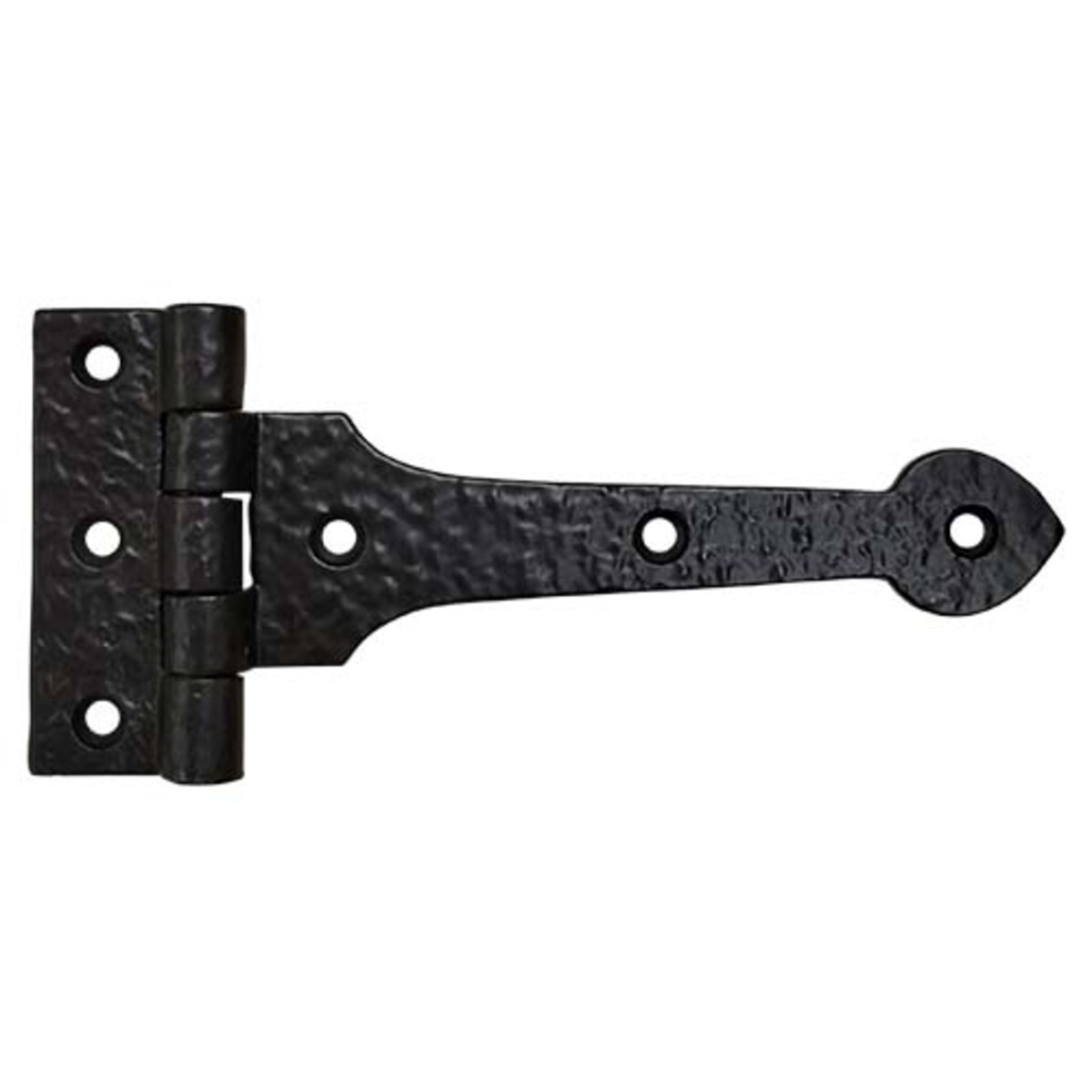 8" Decorative Spade Cast Iron Strap Hinge Gate Door Black Finish
