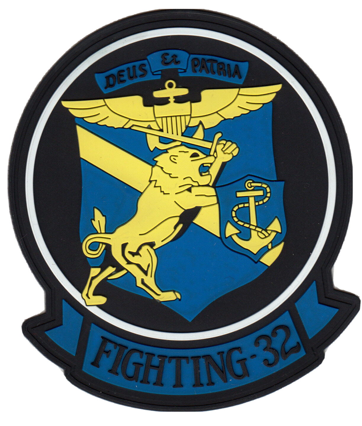 FIGHTING 32 COMMAND CHEST PVC (SOFT RUBBER) PATCH