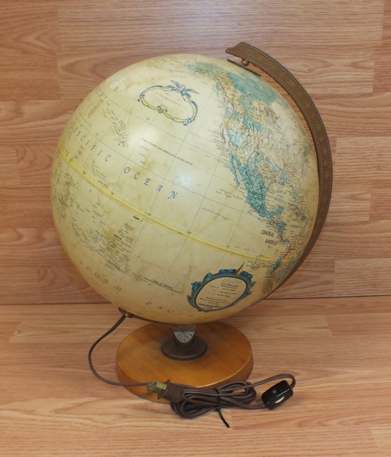 Replogle 12" Diameter World Premiere Series Electric Light Up Wired Globe