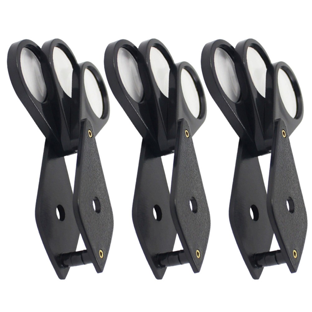 3 Pcs Magnifying Glasses 2x Foldable Reading Magnifier Jewelry Loupes