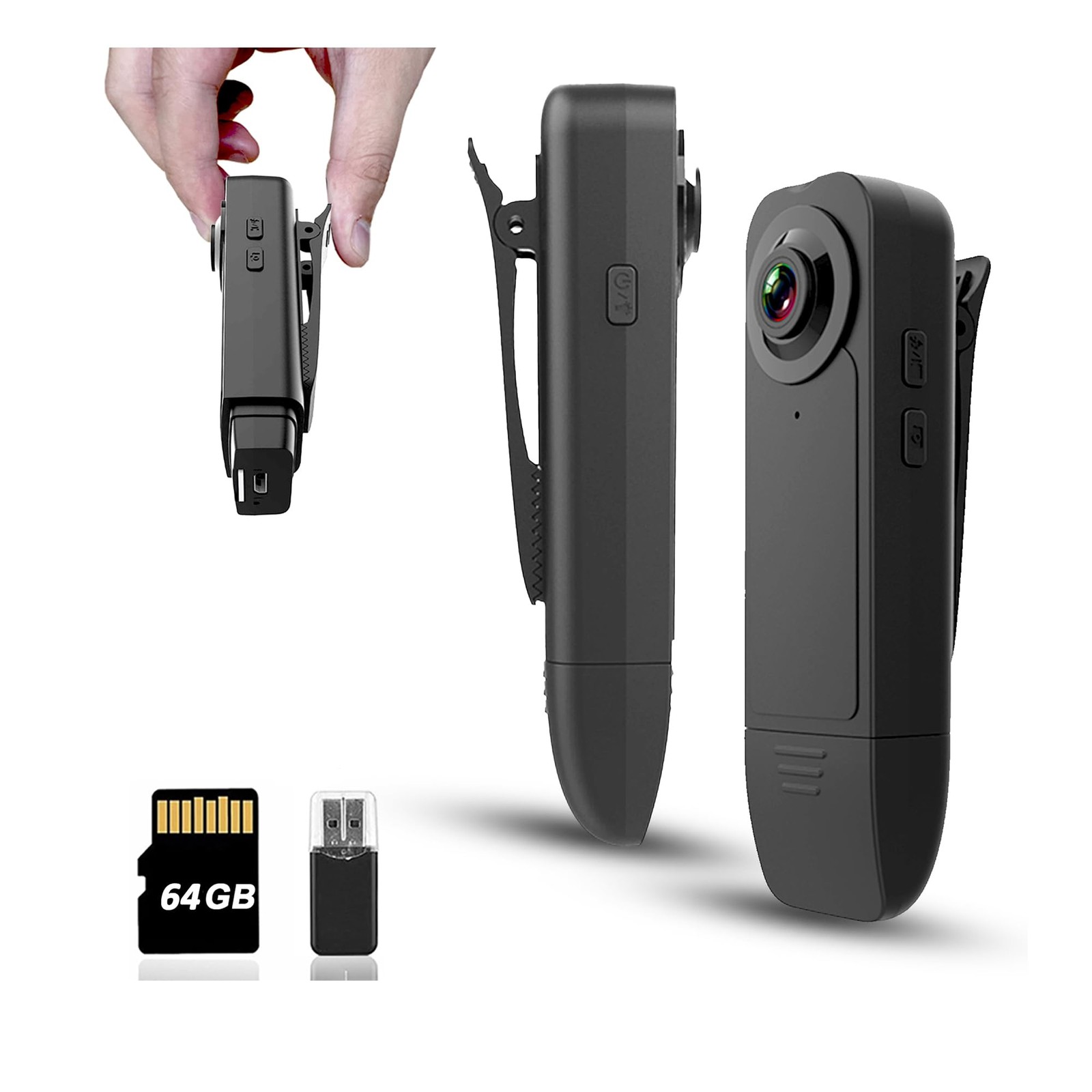 Mini Body Camera with Audio & Video Recording - Small POV Cam 1080P with 64G ...