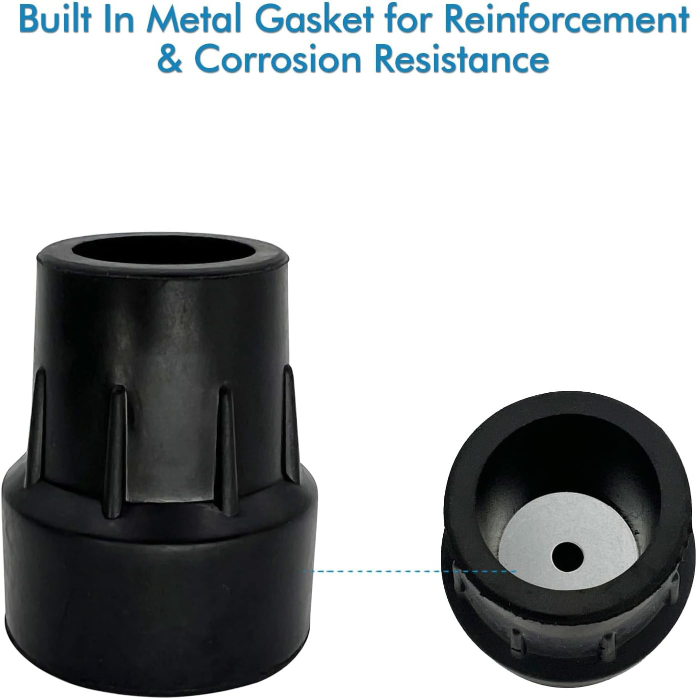 Replacement Cane Tips, Black, 1 Inch