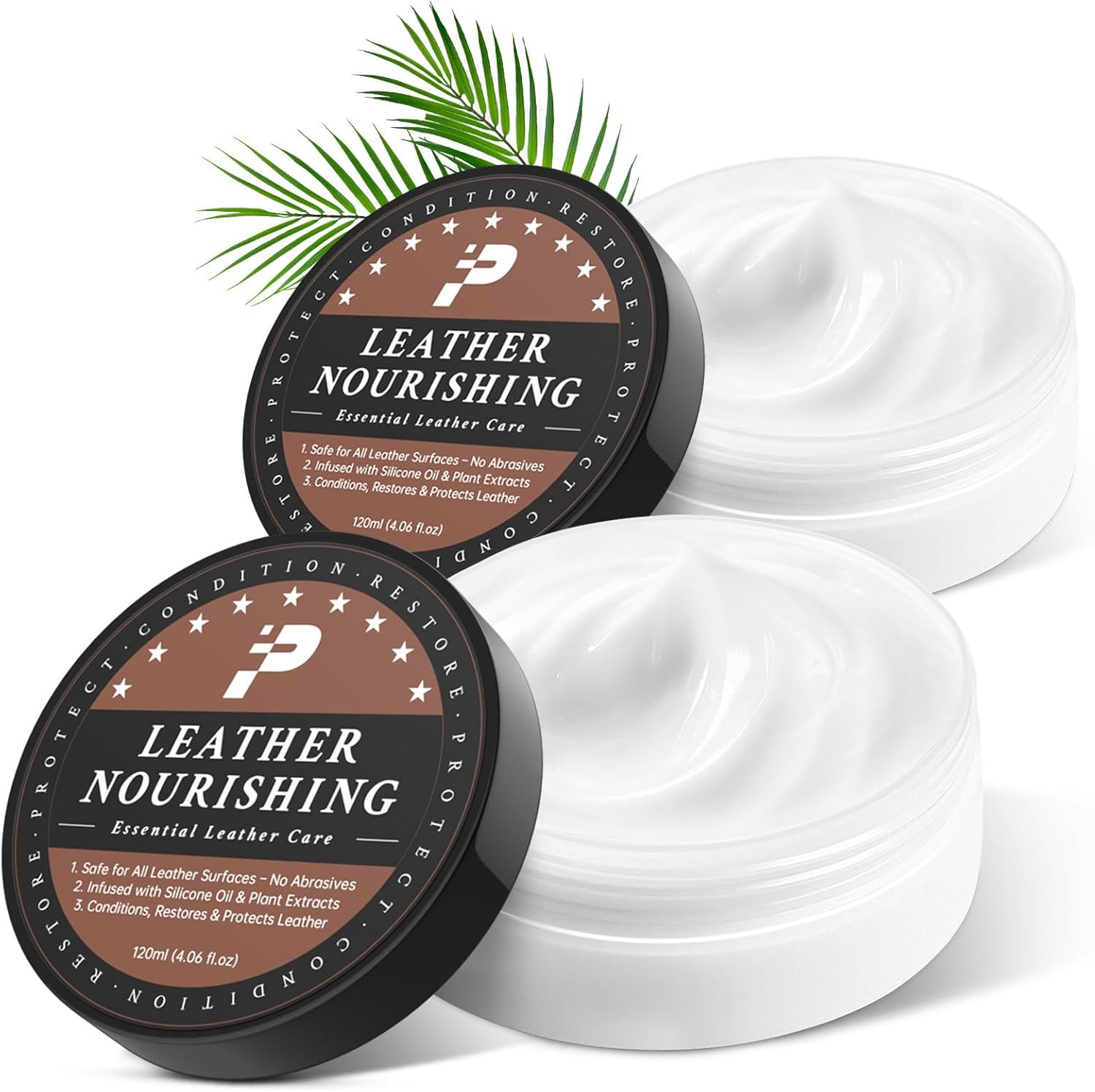 Leather Conditioner - 2 Pack, All-In-One Leather Care Treatment for Couch, Sofa