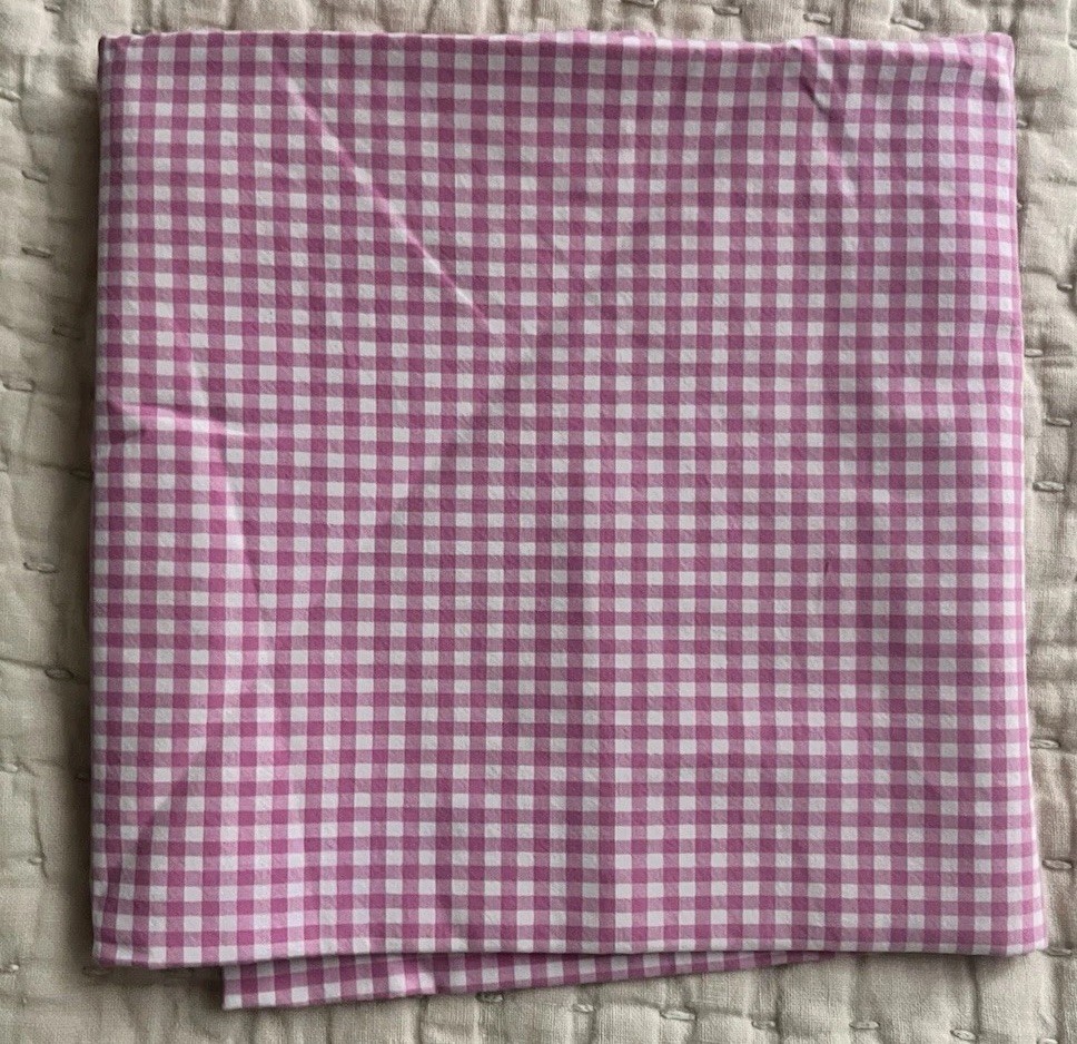 1 Pottery Barn Kids GINGHAM PILLOWCASE STANDARD Pink & White