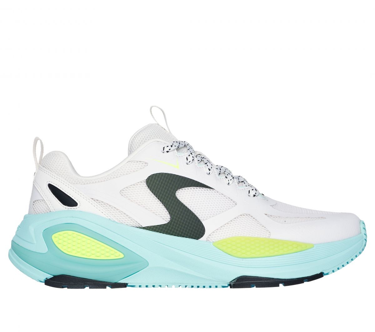 Skechers Men's Octus - Ovek Running Shoe White/Aqua - 232735-WAQ, White/Aqua