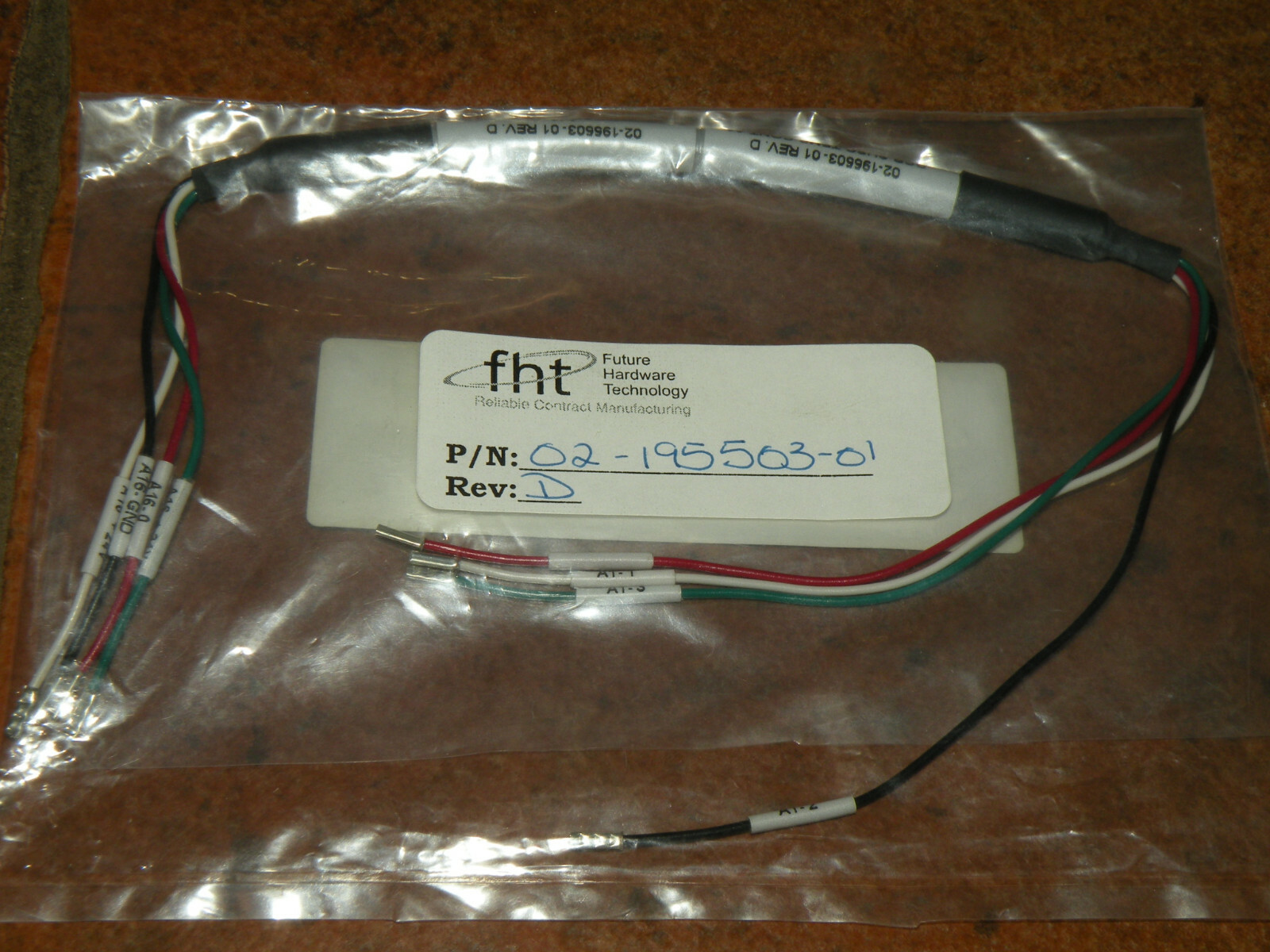 (1) Future Hardware Technology 02-195503-01 Assembly Cable INP MODL A16 to RCR
