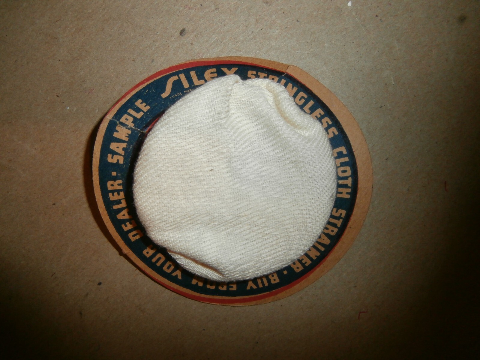 NOS Vintage Silex Stringless Cloth Strainer Sample