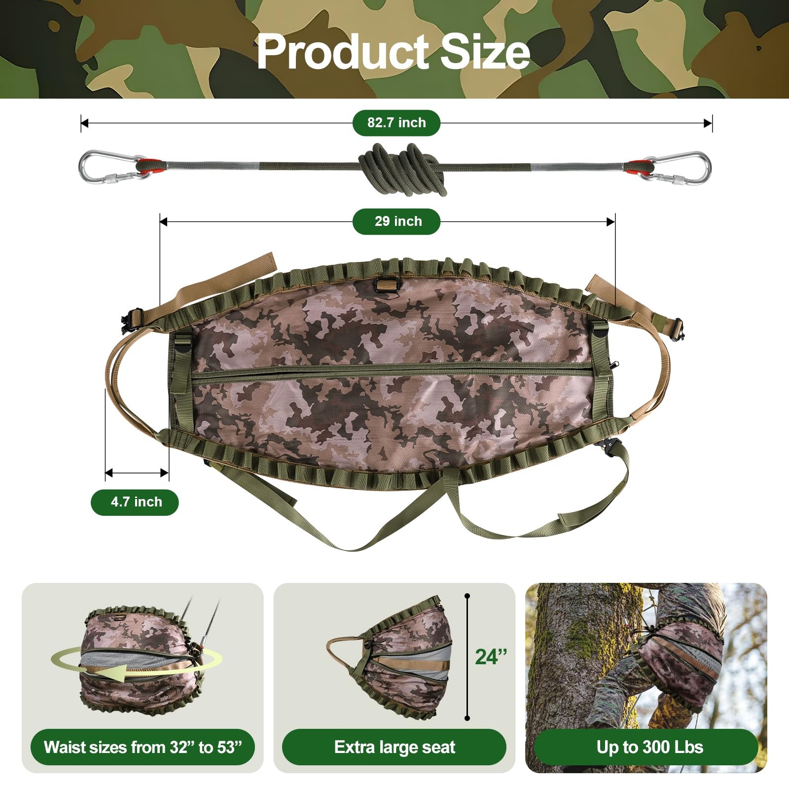 Hunting Saddle,Hammock Saddle Hunting,Comfortable Saddle Hunting System,Hammo...