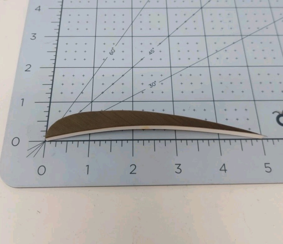 100pk Archery Arrow Feathers 5" Right Wing: Parabolic Brown