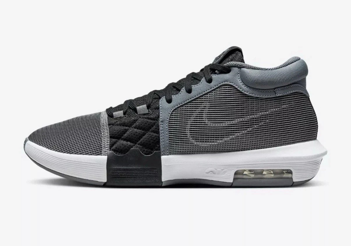 Nike LeBron Witness 8 Cool Grey White Black Shoes Sneakers FB2239-004 Mens Size