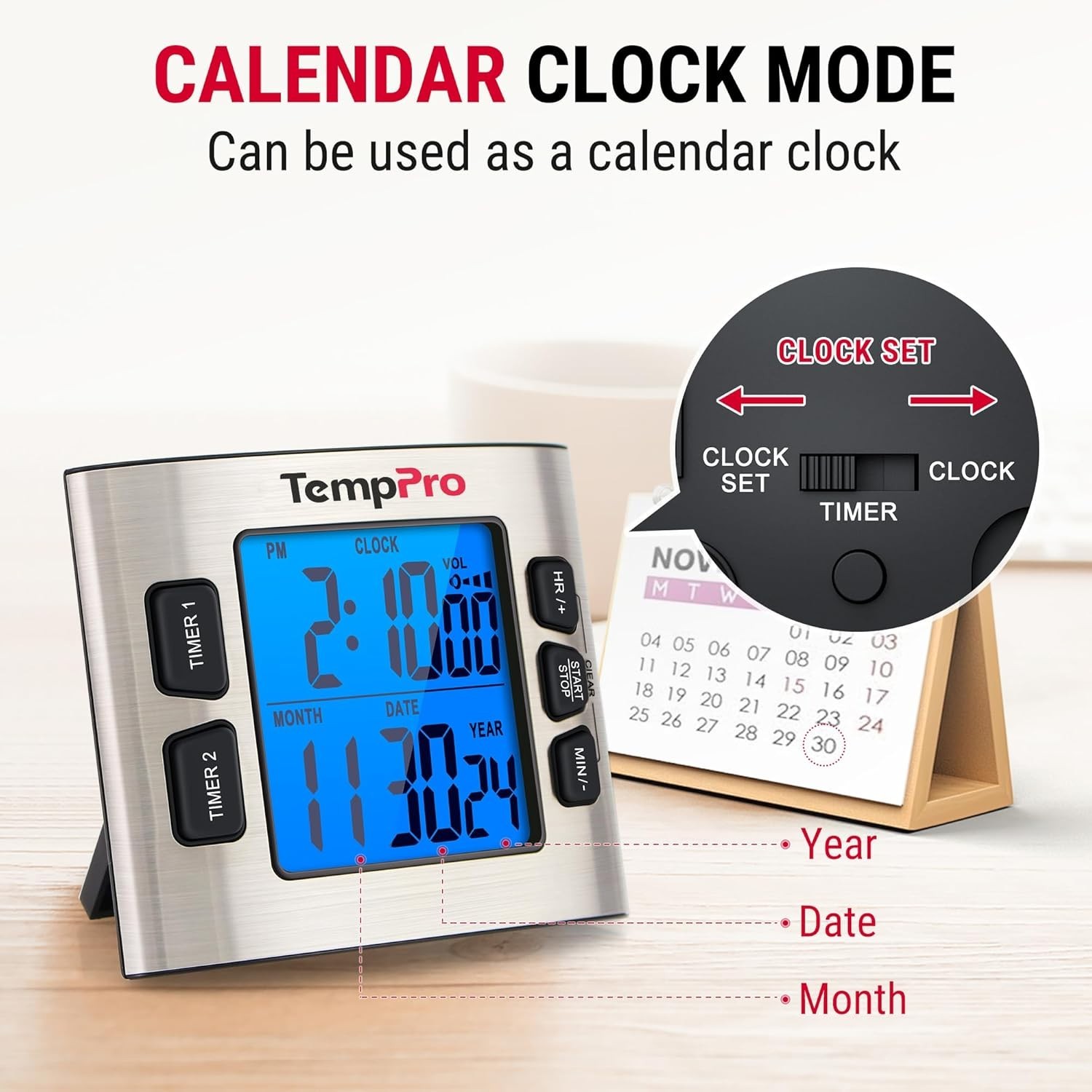 24-Hour Digital Timer with Memory Function - Ideal for Cooking & Studies