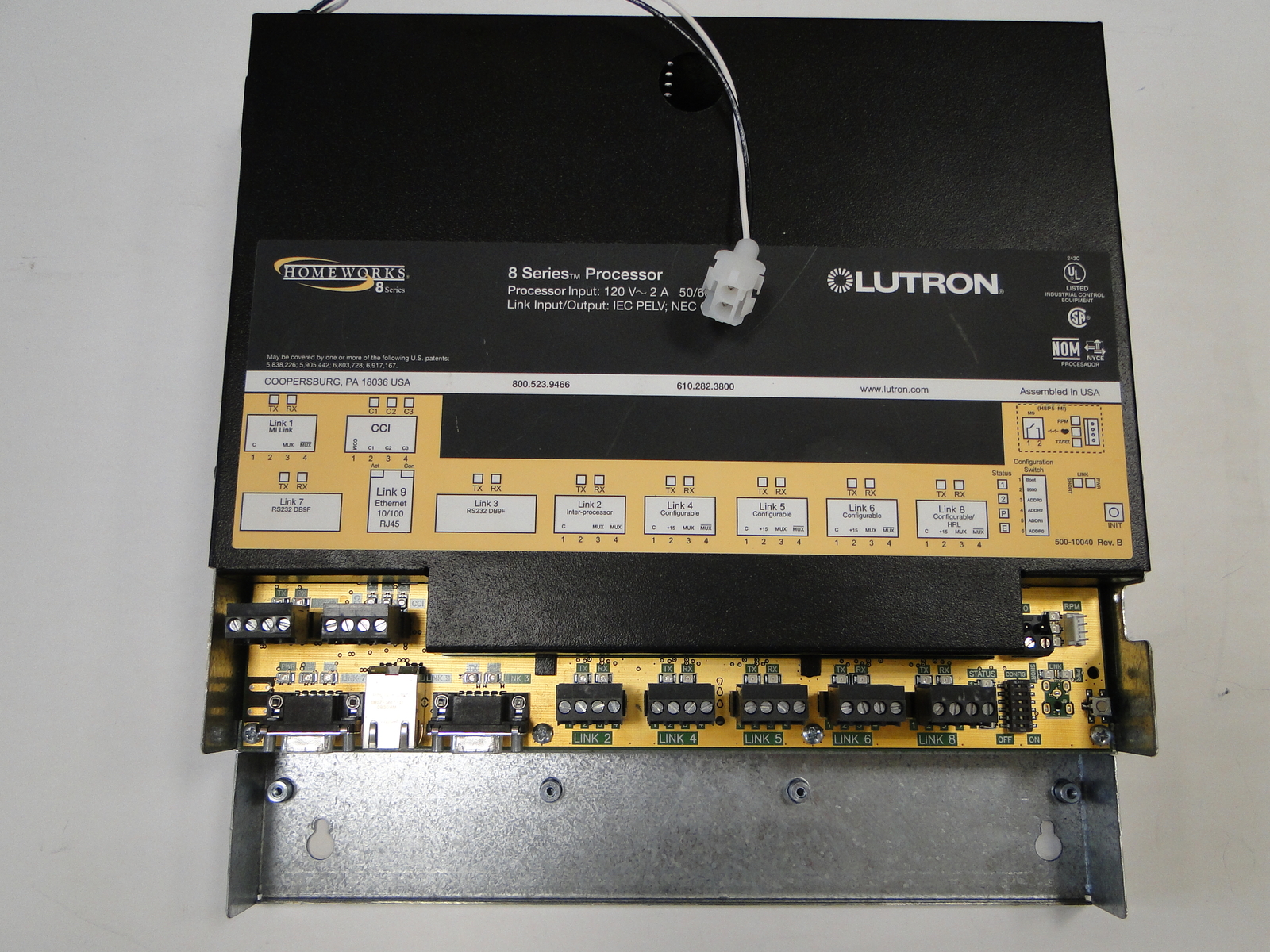 LUTRON H8P5-MI-120 Homeworks Processor Series 8 - New Battery.