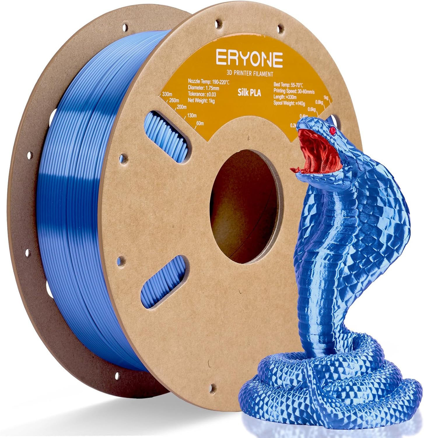 Silk PLA Filament for 3D Printer 1.75Mm +/- 0.03Mm, Shiny Filament 1Kg (2.1Lbs)/