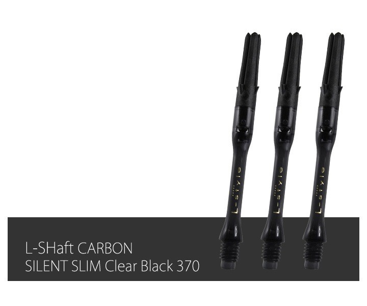 [L-Shaft] [Carbon] [Slim] [Black] Silent Dart Shaft 370