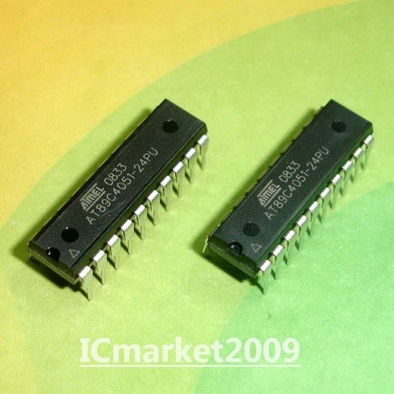 10 PCS AT89C4051-24PU DIP-20 AT89C4051 8-bit Microcontroller with 4K Bytes Flash
