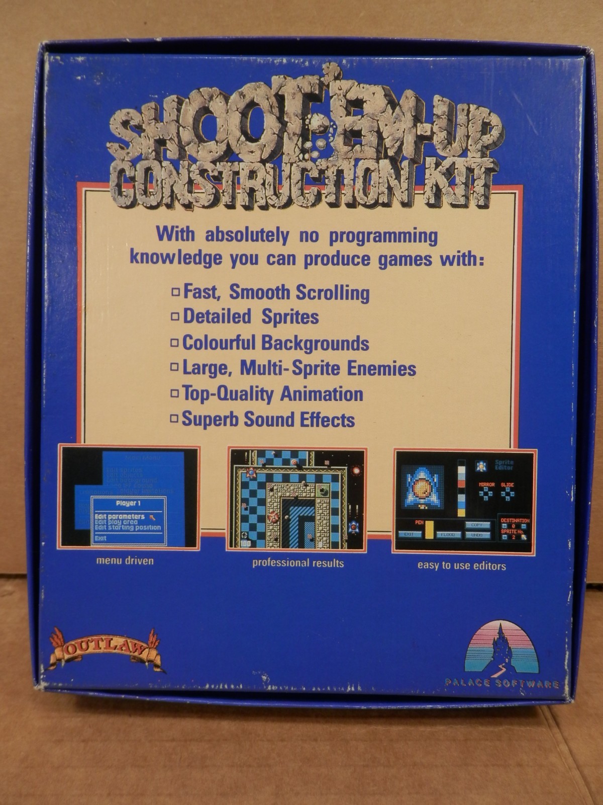 Shoot Em Up Construction Kit Box Only for Commodore Amiga Computer, No Disks