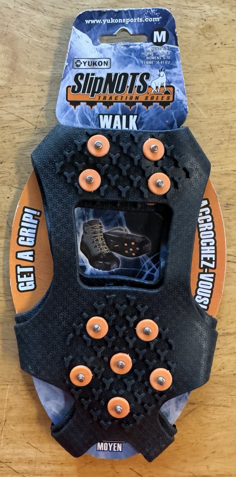 Yukon Charlie's Slipnot Traction Soles GET A GRIP Size M. Mens 5-7 Women’s 6-10
