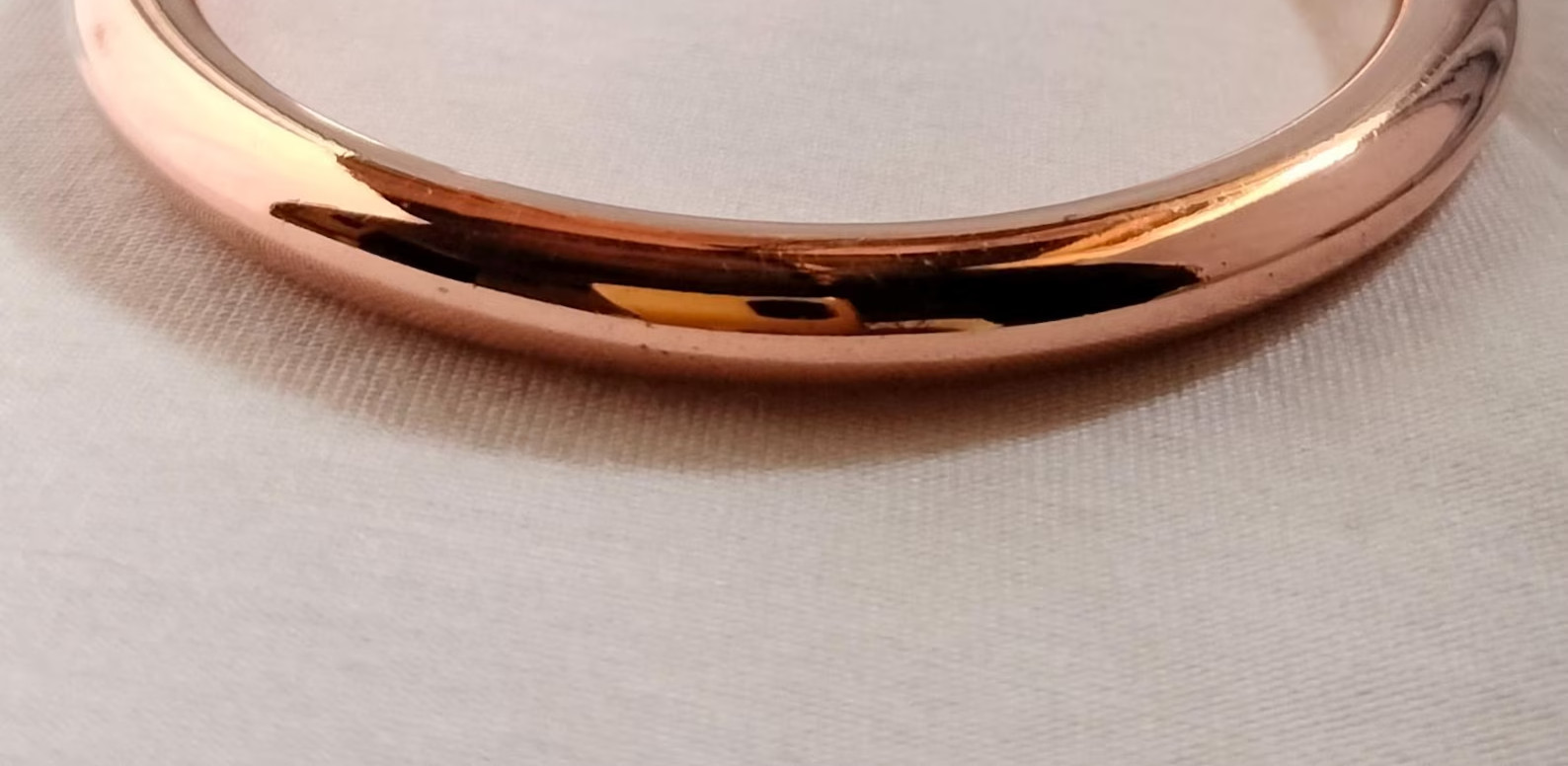 1 Pc Pure Copper Bracelet Bangle, Healing Bangles, Unisex, Thick Bangle