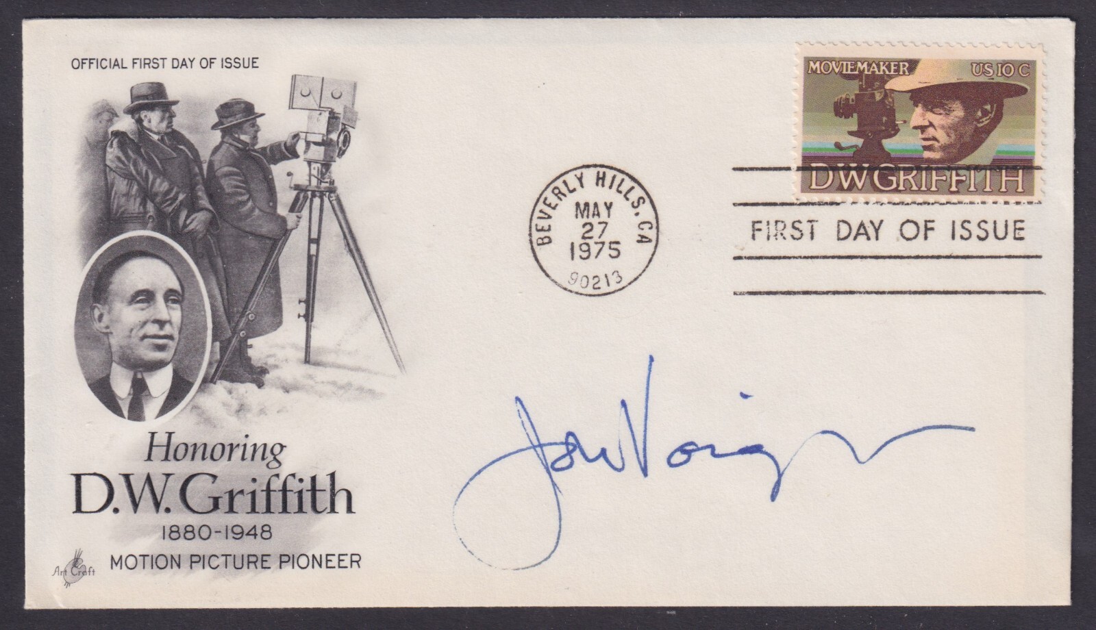 Jon Voight, American Actor, Academy Award Winner, signed D.W. Griffith FDC