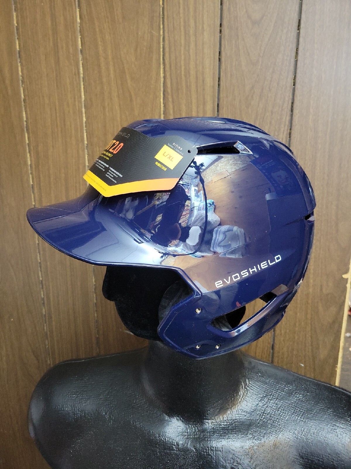 EvoShield XVT 2.0 Glossy Baseball Batting Helmet NAVY LG | XL