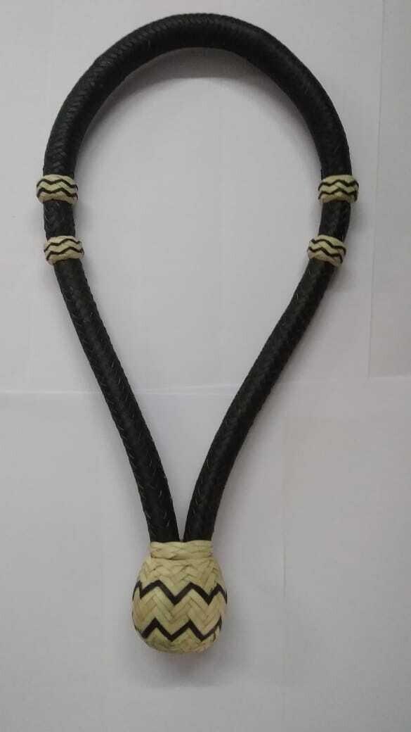 Showman Western Black & White Braided Rawhide Core BOSAL Horse Tack