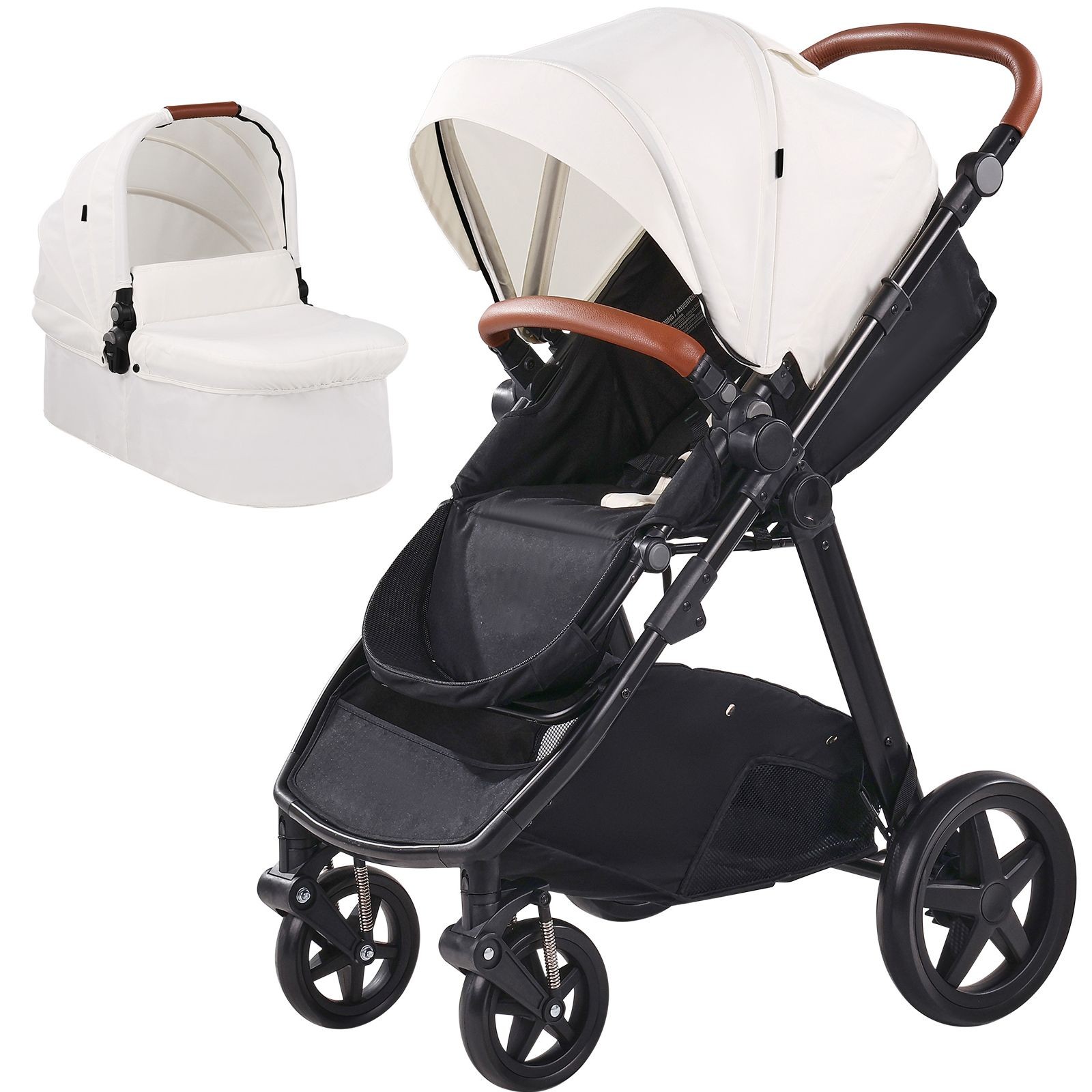 Baby Stroller w/ Removable Reversible Infant Bassinet Pram Baby Seat