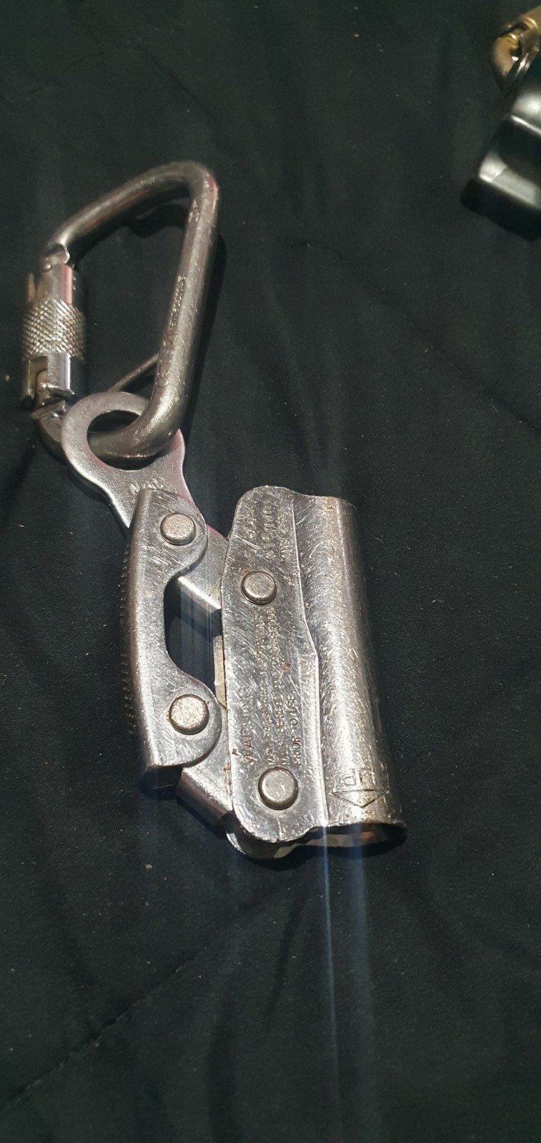 Heavy Duty 16mm Rope Grab + Stainless Tri-lock Caribiner 41kn