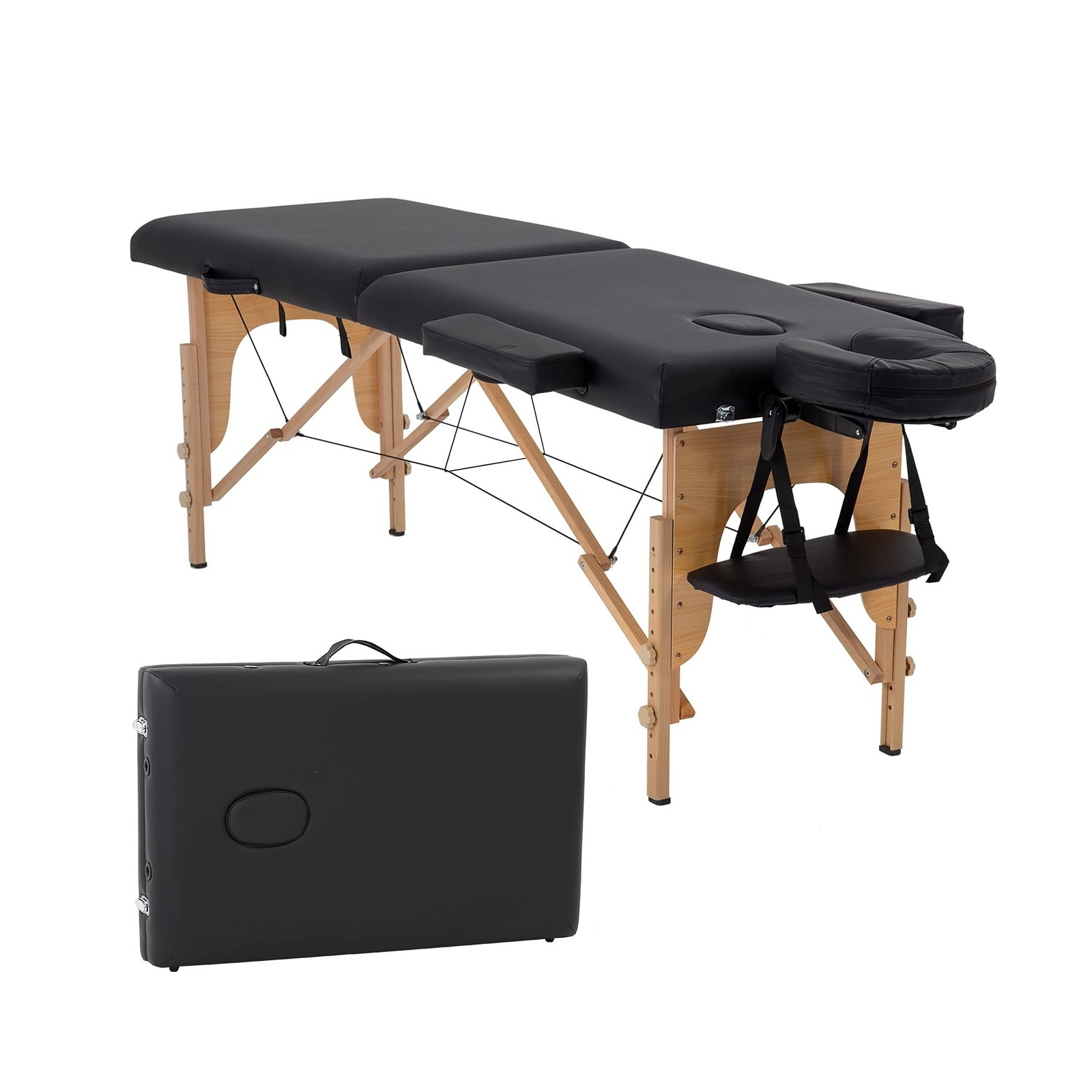 BestMassage Massage Bed Portable Massage Table Therapy Table 2 Fold Lash bed ...