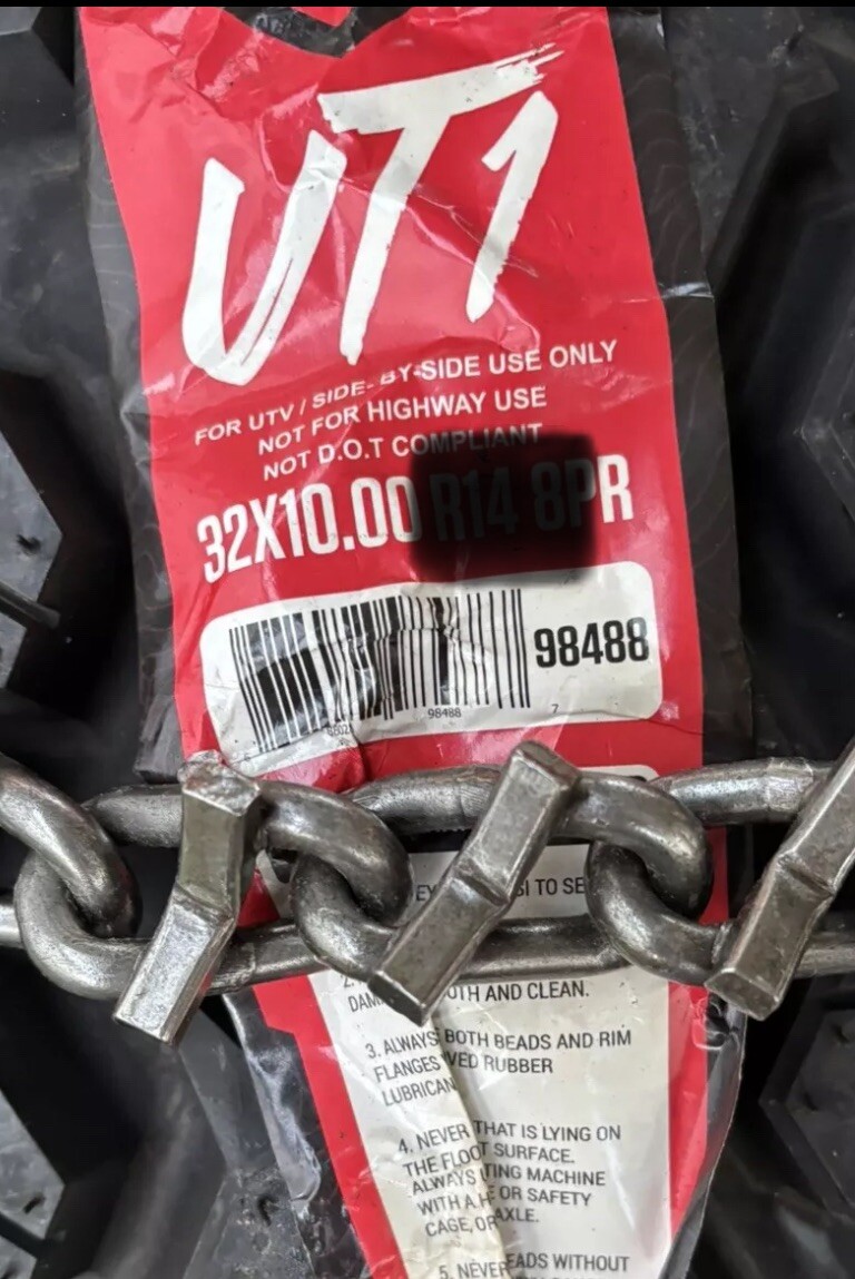32x10R15 *CAMS*V-BAR* SIDE BY SIDE ATV UTV EXTRA THICK*7mm* Snow Ice Mud Chains
