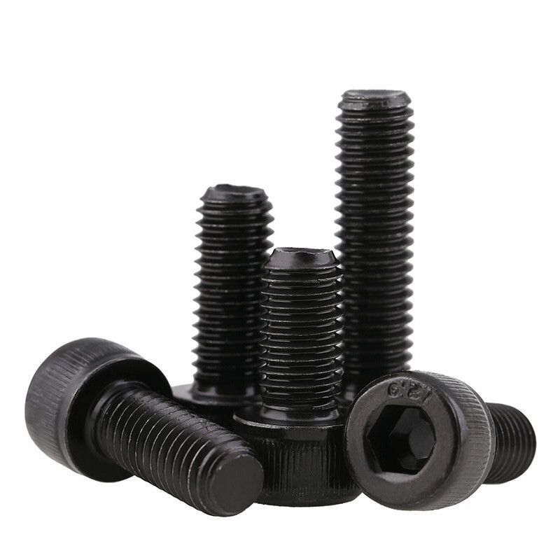 Socket Cap Head Bolt M6 M8 M10 M12 Hex Screws Fine Thread Black 12.9 Steel