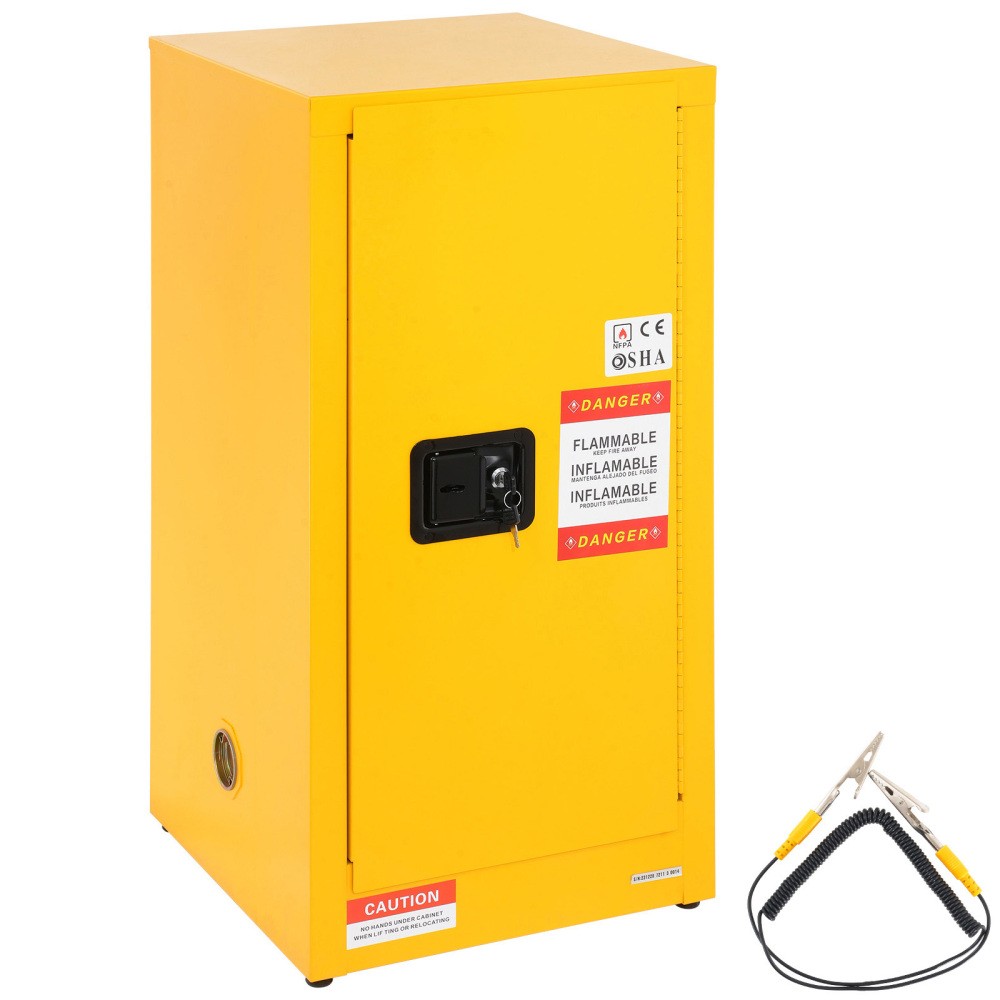 Flammable Cabinet 18x18x35 Inch Galvanized Steel Safety Cabinet Adjustable