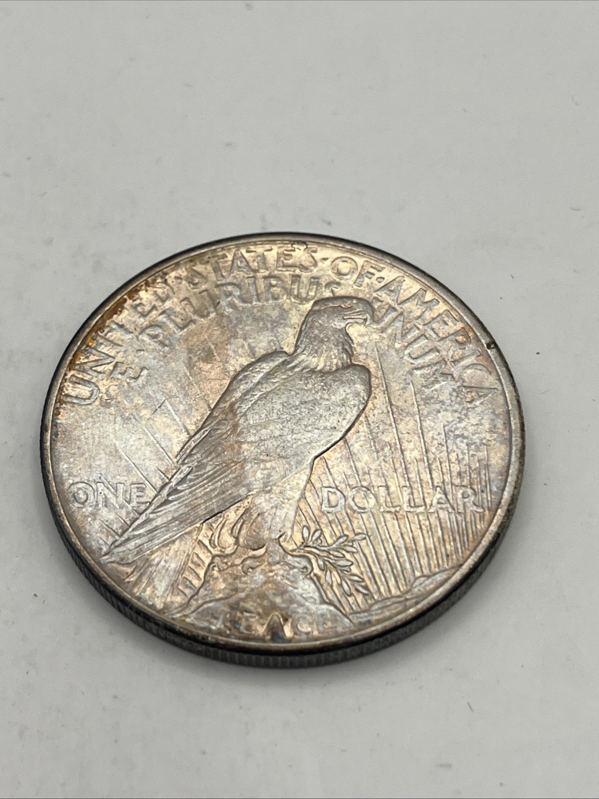 1921 Silver Peace Dollar-Toned