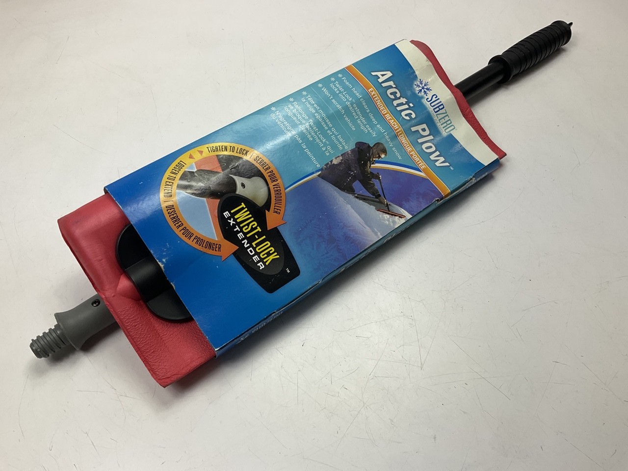 Hopkins 18841 Sub Zero Arctic Plow Snow Rake 16" W/grip, 46" Extendable Handle