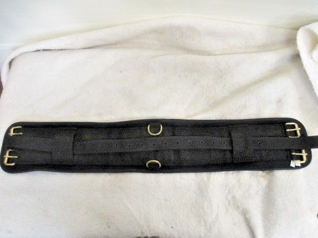 30"  BLACK NON-SLIP ELASTIC  DRESSAGE HORSE GIRTH CINCH ANTI-CHAFE #166082