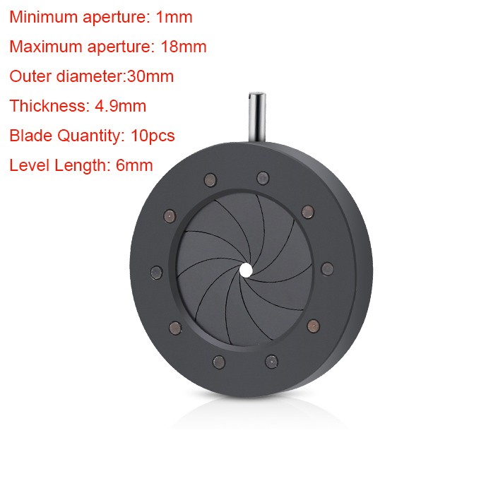 1-18MM Optical Iris Diaphragm Manual Aperture Variable Module Camera/Microscope