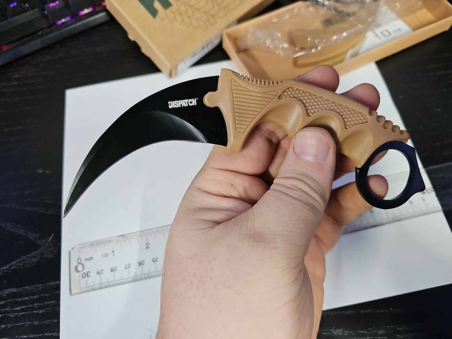 Dispatch Karambit Tactical Combat Knife Fixed Blade W/ Sheath