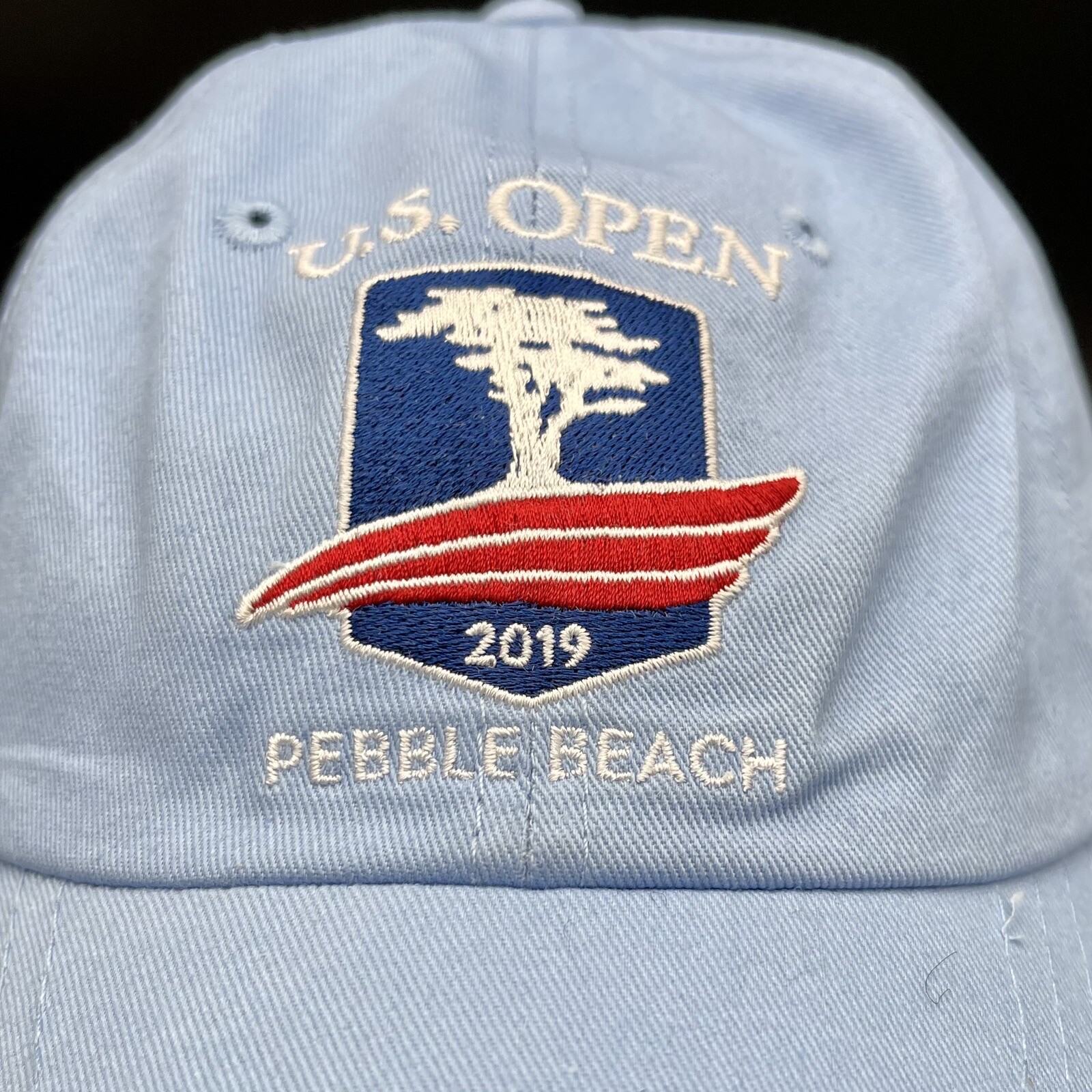 US Open Pebble Beach 2019 Golf Hat Cap USGA Member Light Blue Adjustable