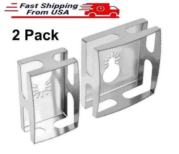 2Pcs Oscillating Outlet Cutter Drywall Gang Box OIS Tool Rect & Square Cut