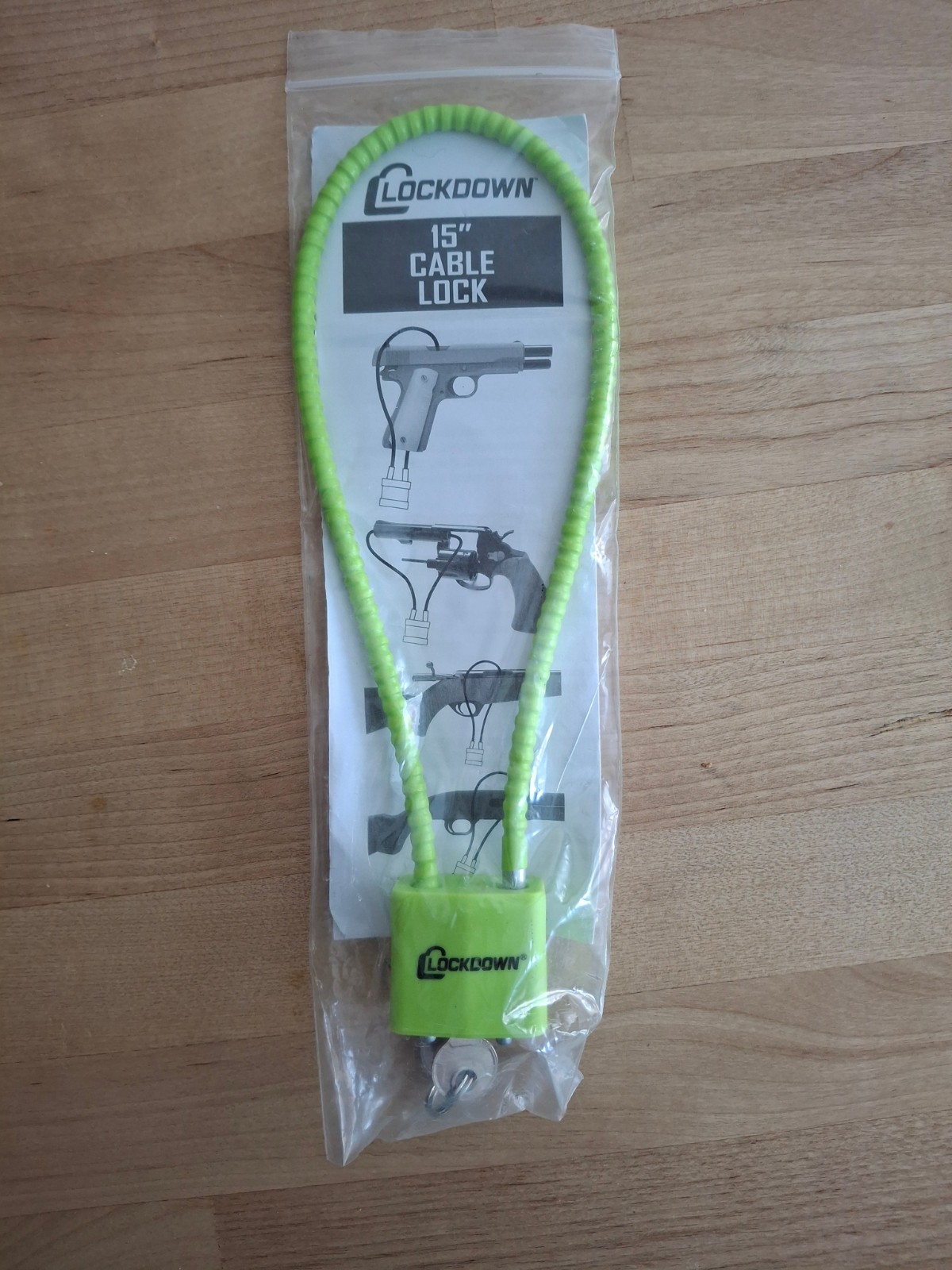 Lockdown 15” Cable Lock Reinforced With 2 Keys - Gun Lock