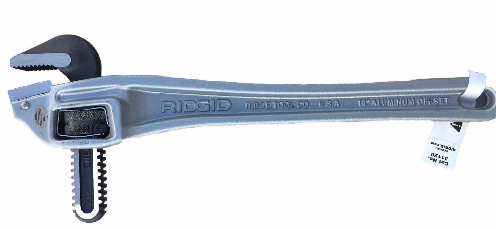Ridgid 31120 14" Lightweight Aluminum Offset Pipe Wrench, 2" Pipe Capacity
