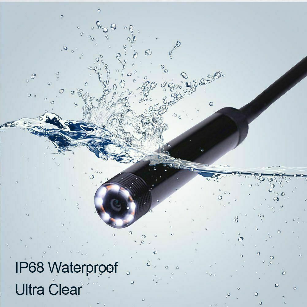 5M 8LED Endoscope WiFi Borescope Snake Inspection Camera for iPhone Android iOS