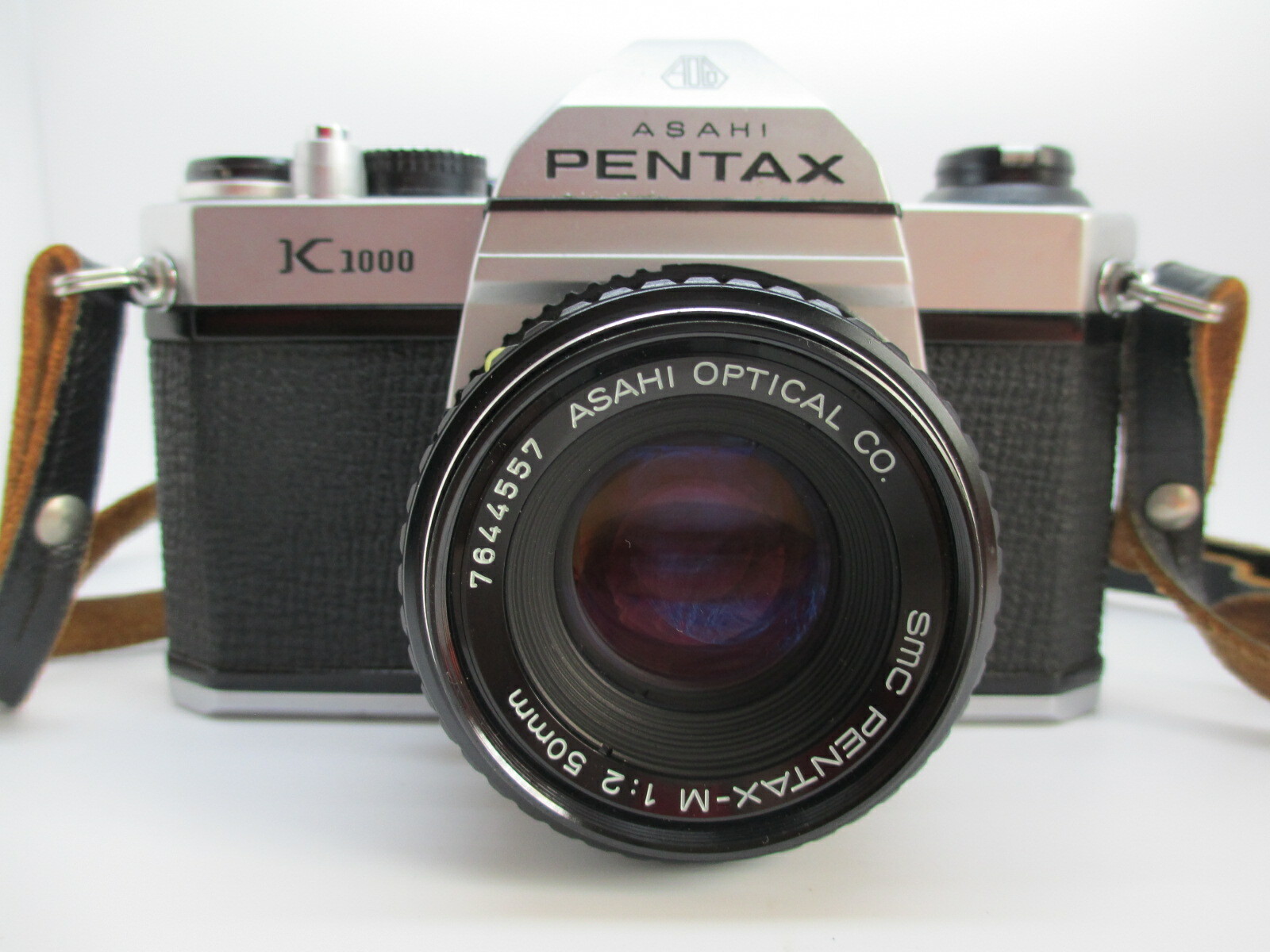 Pentax K1000 35mm SLR Film Camera w 50mm PK Mount Manual Focus Lens TESTED WORKS